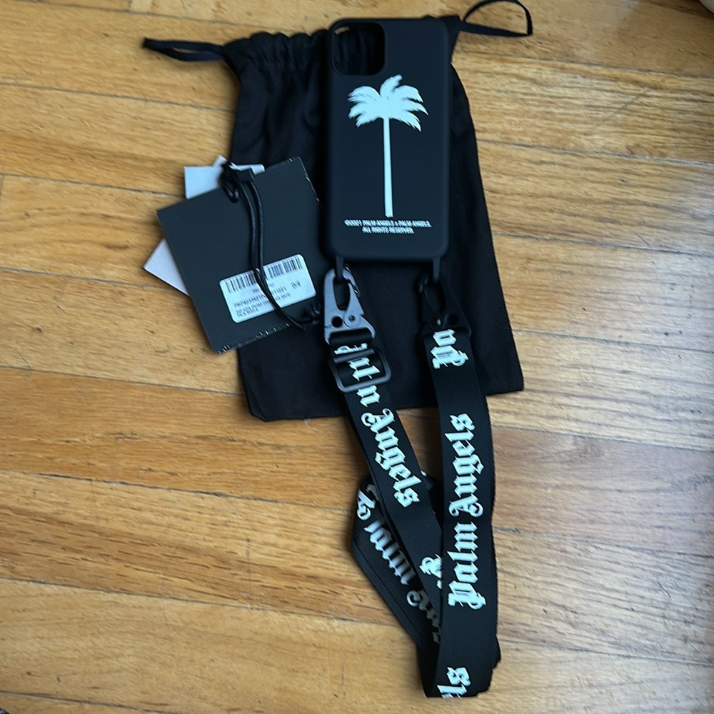 Palm Angels PXP Neck Iphone Case Black & White